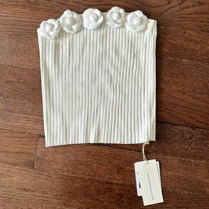 New with Tags! Rosettes cream tube top